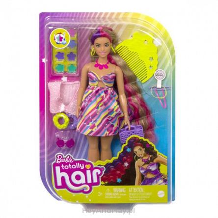 Barbie Lalka Totally Hair Kwiaty
