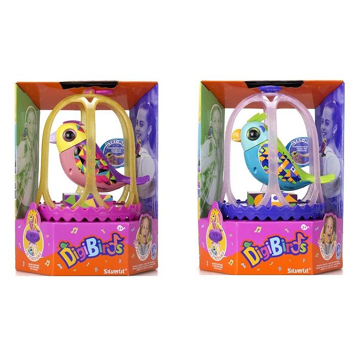 DIGIBIRDS KOLOROWE PTASZKI W KLATCE mix KOLR