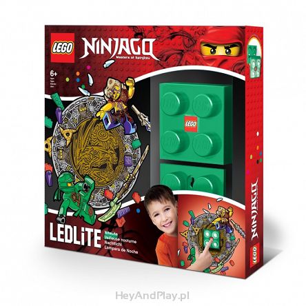 LEGO Lampka klocek zielony Ninjago Lloyd + naklejka  LGL-NI4L