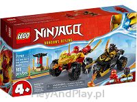 Lego injago Bitwa Samochodowo-Motocyklowa Między Kaiem A Rasem 71789