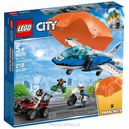 Lego City Aresztowanie Spadochroniarza 60208