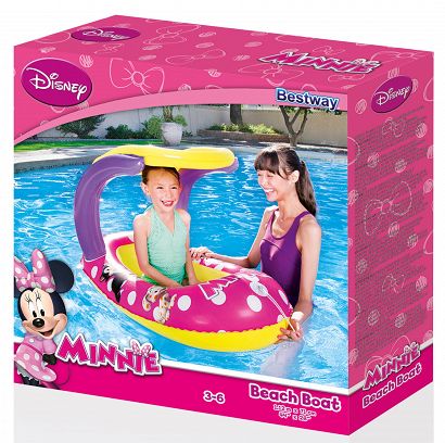 BESTWAY Ponton dmuchany z dachem Myszka Minnie 112cm x 71cm