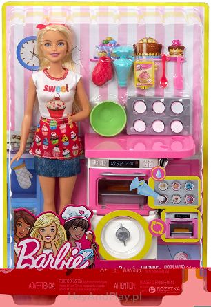 Barbie Domowe Wypieki Zestaw + Lalka FHP57