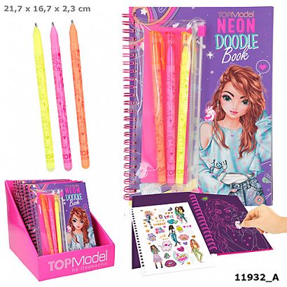 Top model neon doodle book