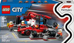 LEGO City F1 Pit stop i mechanicy z bolidem Ferrari 60443