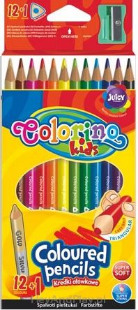 Kredki ołówkowe 12+1 kolorów + temperówka COLORINO