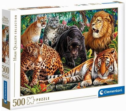 Puzzle 500 el. High Quality Collection. Wild Cats Clementoni