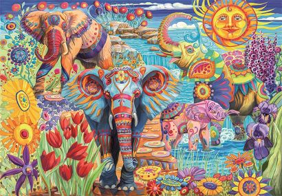 Puzzle 500 HQ Elephants' Carnival Clementoni