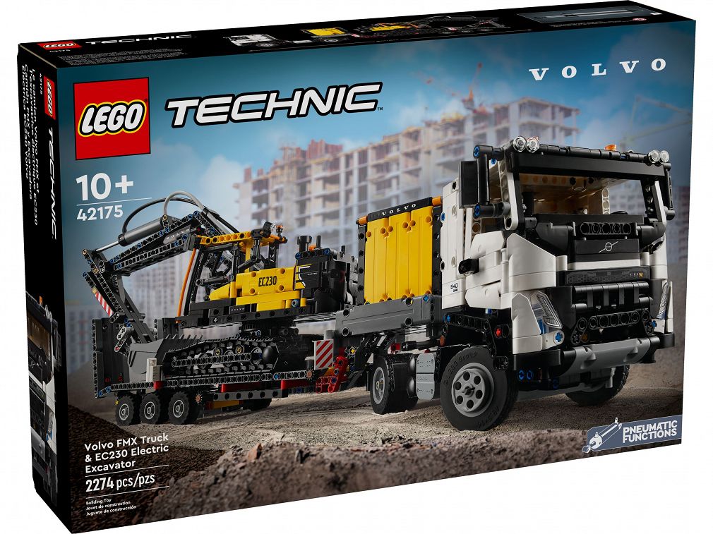 Lego Technic - Ciężarówka Volvo FMX i koparka EC230 Electric 42175