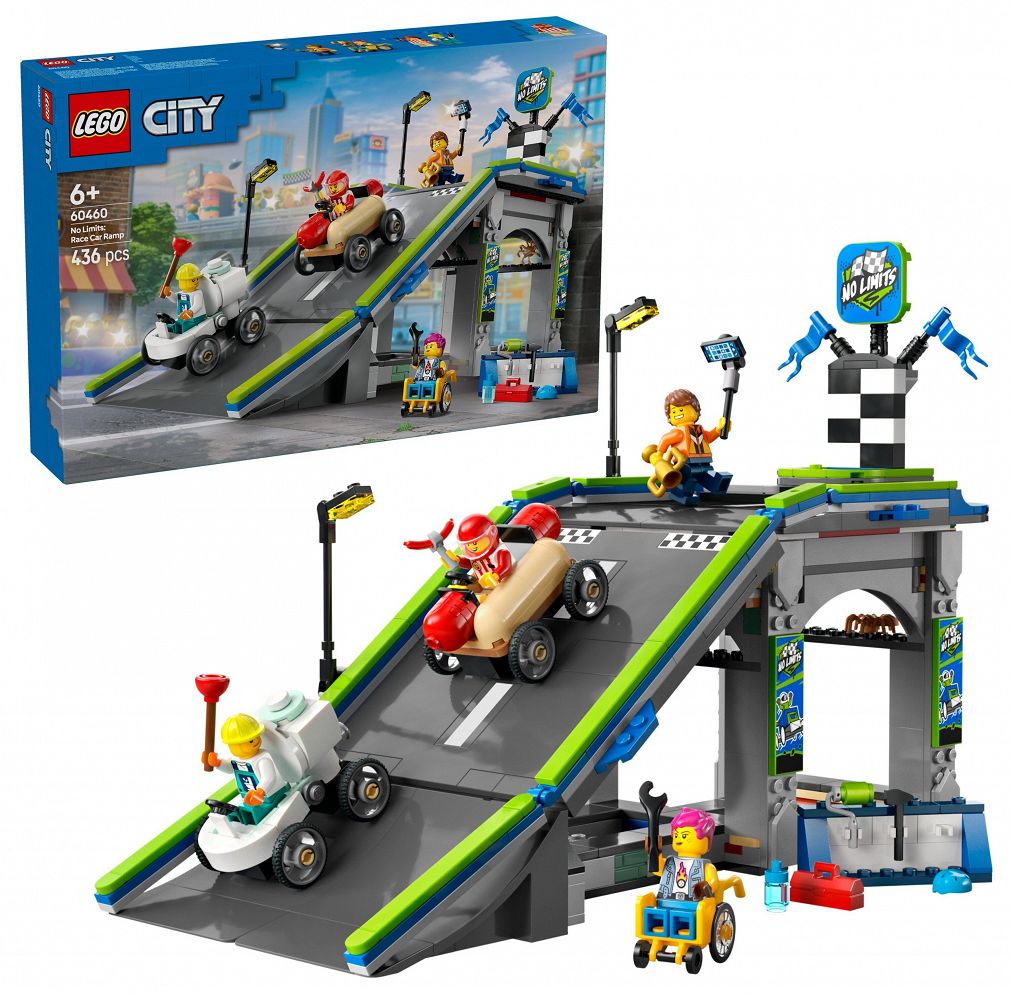 LEGO 60460 City - Bez granic: tor z rampami dla wyścigówek