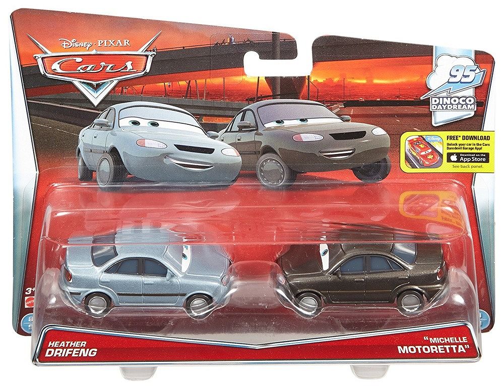 CARS AUTKO METALOWE 2-PAK: HEATHER DRIFENG I MICHELLE MOTORETTA