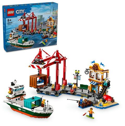 LEGO City 60422 Nadmorski port ze statkiem towarowym 