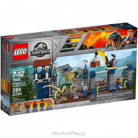 Lego Jurassic World Atak Dilofozaura na Posterunek 75931