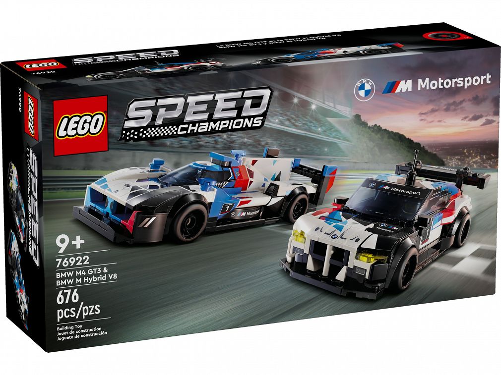 Lego Speed Champions Samochody Wyścigowe BMW M4 GT3 & BMW M Hybrid V8 76922