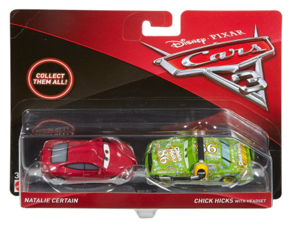 Mattel - Cars Auta 3 Natalie Certain i Chick Hicks DXV99 DXW07