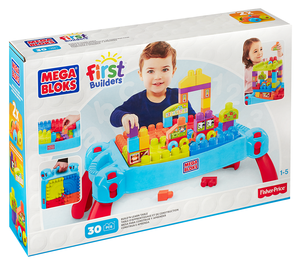 FISHER-PRICE Mega Bloks Stolik z klockami - niebieski