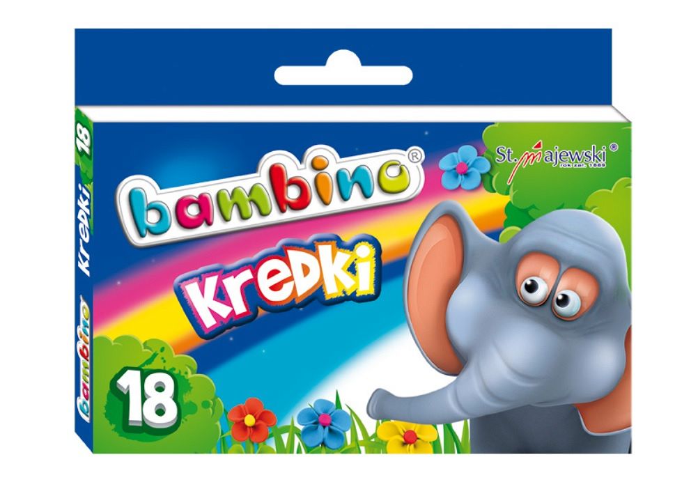 Kredki świecowe 18 kolorów BAMBINO