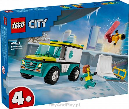 Lego City Karetka I Snowboardzista 60403