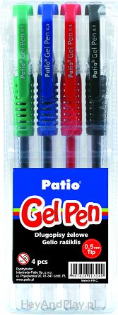 Długopisy żelowe 4 kolory PATIO