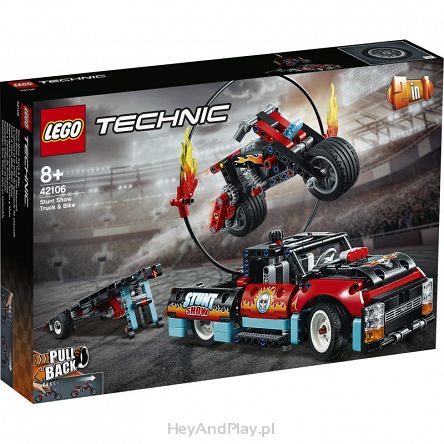 Lego Technic Furgonetka i Motocykl Kaskaderski 42106