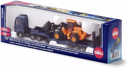 SIKU 17910 CIĘŻARÓWKA MAN TGX XXL Z ŁADOWARKĄ JCB