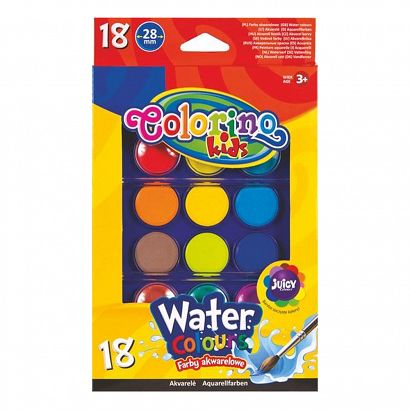 Farby akwarelowe 18 kolorów COLORINO