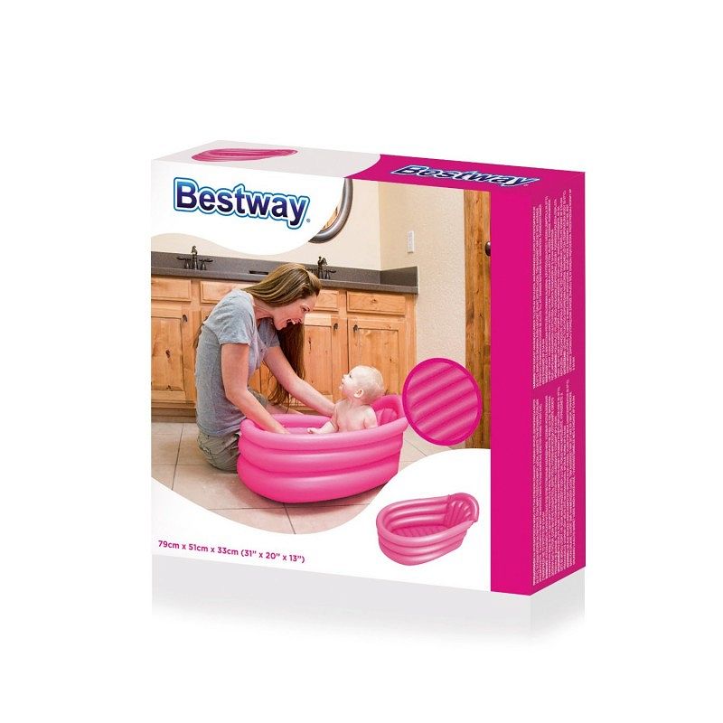 BESTWAY Wanienka dmuchana różowa, niebieska 79cm x 51cm x 33cm