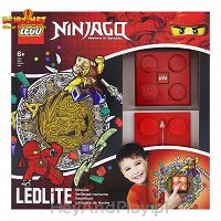 Lego Ninjago Lampka Klocek Czerwony Ninjago Kai + Naklejka  LGL-NI4K