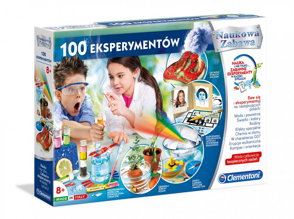 Clementoni 100 Eksperymentów Naukowa Zabawa 50522