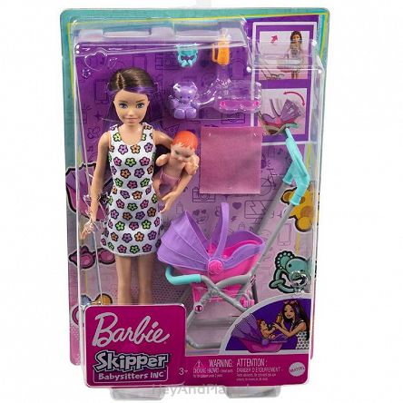 Barbie - Skipper Opiekunka Dziecięca Z Wózkiem