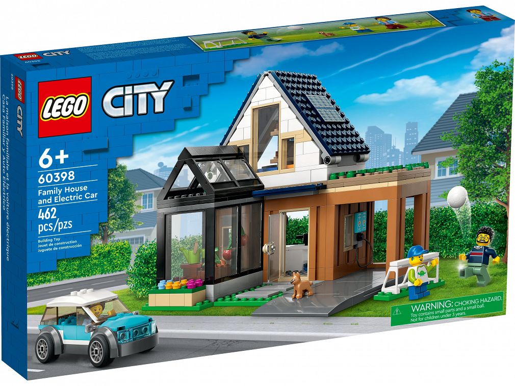 Lego City Domek rodzinny i samochód elektryczny 60398