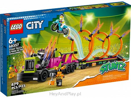 Lego City Wyzwanie Kaskaderskie — Ciężarówka I Ogniste Obręcze 60357