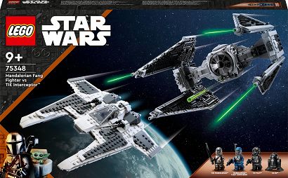 LEGO Star Wars Mandaloriański myśliwiec Fang Fighter kontra TIE Interceptor 75348