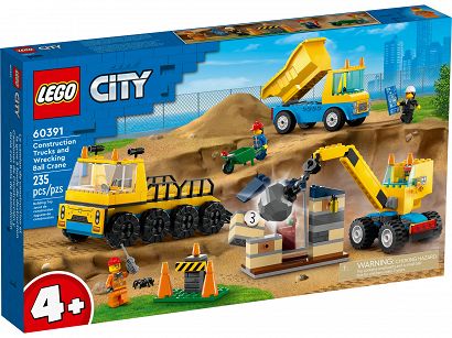 Lego City Ciężarówki I Dźwig Z Kulą Wyburzeniową 60391