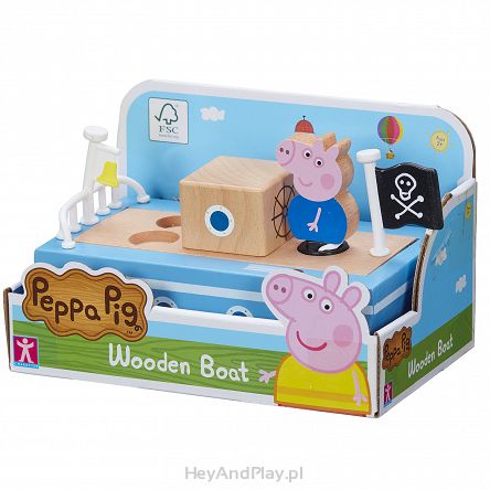 Peppa Pig - Drewniana Łódka Z Figurką