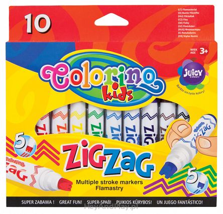 Flamastry Zig Zag 10 kolorów  COLORINO