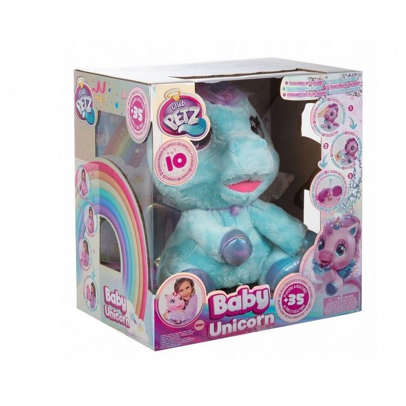 TM TOYS Interaktywny Jednorożec BABY UNICORN niebieski 81505
