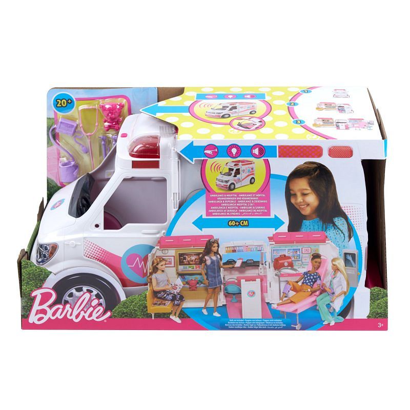 Barbie Karetka Mobilna ze Światłem i Dźwiękiem FRM19