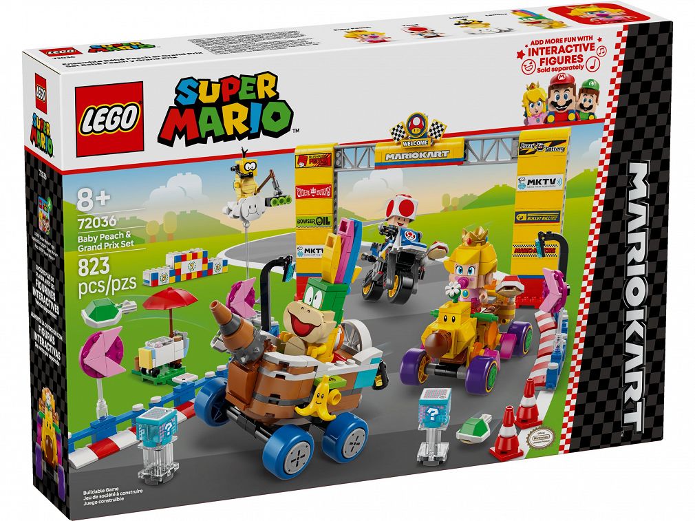 LEGO 72036 Super Mario - Mario Kart - Zestaw Baby Peach i Grand Prix