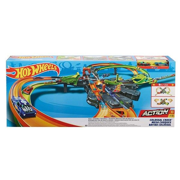 Hot Wheels Kolosalna Kraksa Zestaw Wyścigowy z Napędem GFH87 