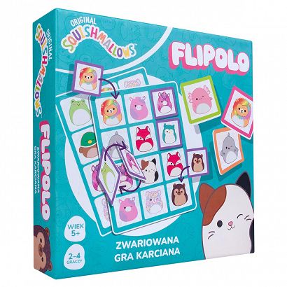 SQUISHMALLOWS Zwariowana Gra Karciana FLIPOLO 