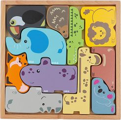 Puzzle Zabawka drewniana - Zoo crew TREFL