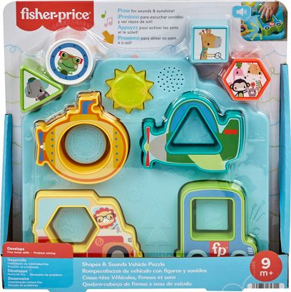 Fisher-Price Kształty I Dźwięki Puzzle Z Pojazdami