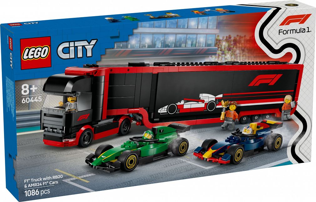 LEGO® 60445 City - F1 Ciężarówka z bolidami RB20 i AMR24
