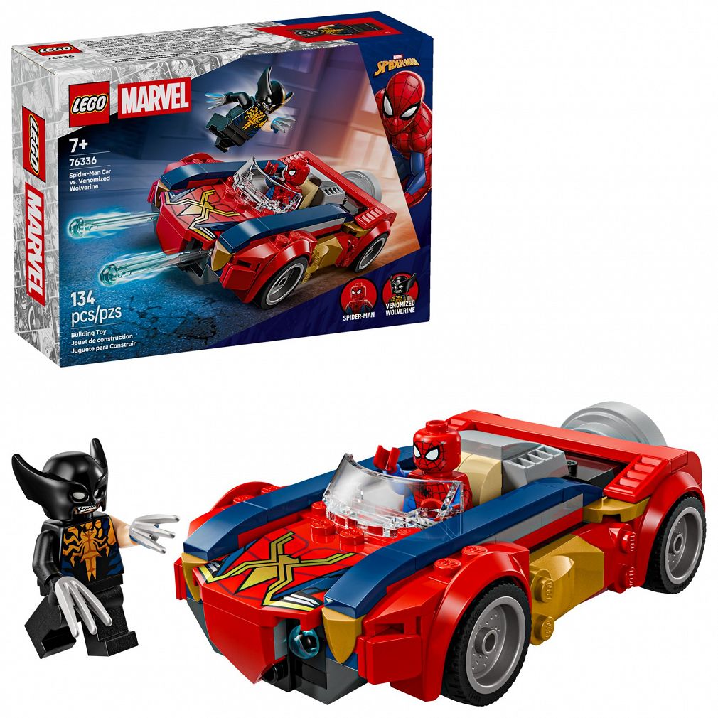 LEGO® 76336 Marvel Super Heroes - Spider-Man w samochodzie kontra zvenomowany Wolverine