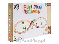 Fun Play Railway Pociąg Drewniany 61686