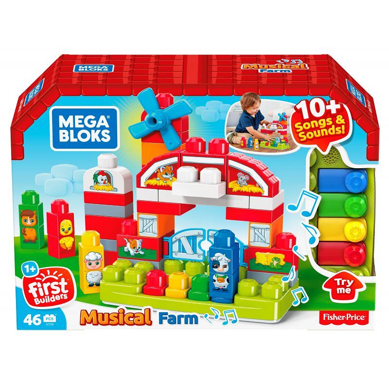 Mega Bloks Fisher Price Muzyczna Farma z Dźwiękami GCT50