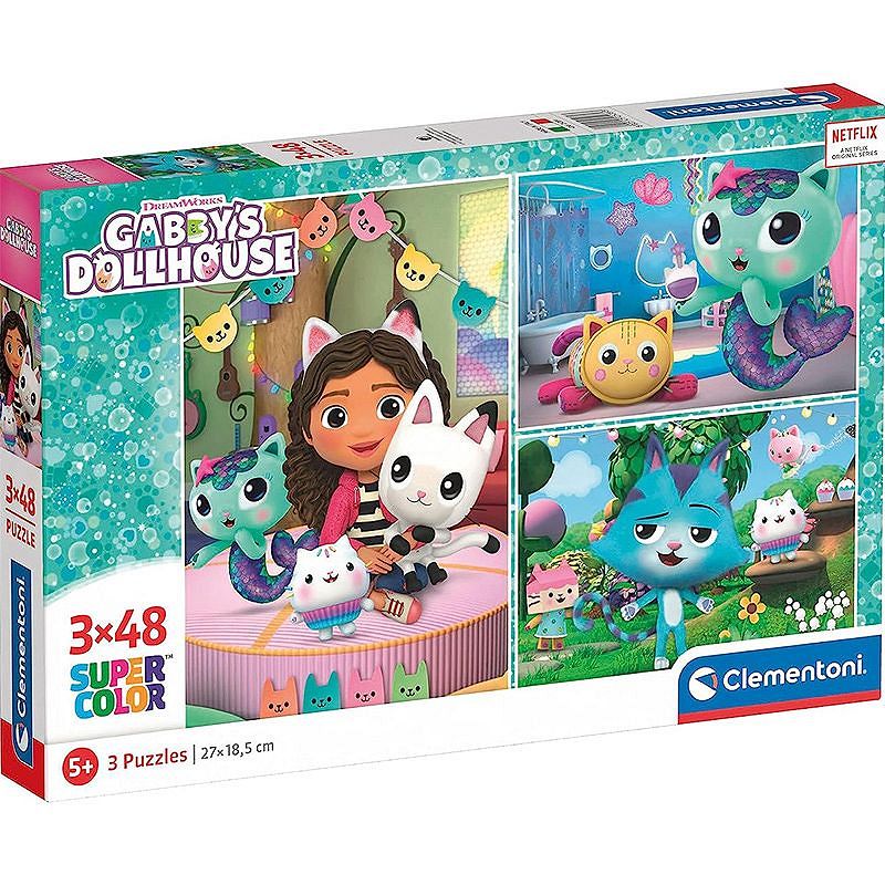 Clementoni Puzzle Domek Gabby 3 x 48 el.