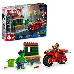 Lego Marvel - Iron Man z motocyklem i Hulk 76287