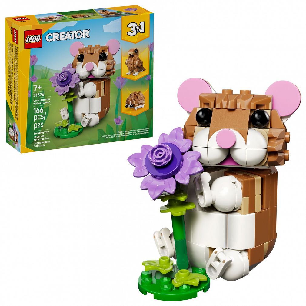 LEGO® 31376 Creator 3w1 - Uroczy chomik z kwiatkiem